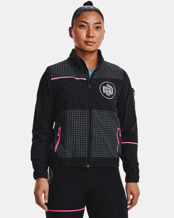 Women's UA Run Anywhere Storm Jacket in Black image number 4